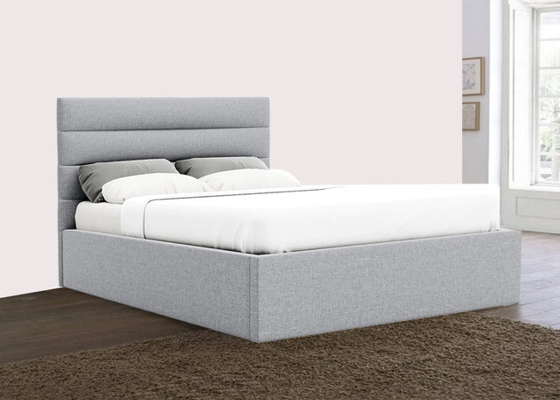 Benny Ottoman Gas Lift Fabric Storage Bed Frame - Sam Beds