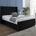 Elisa Panel Wing Plush Velvet Upholstered Bed Frame - Sam Beds