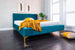 New Modern Italian Teal Fabric Bed Frame - Sam Beds